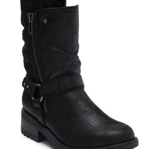 Carlos Santana Black Seth Moto Boot